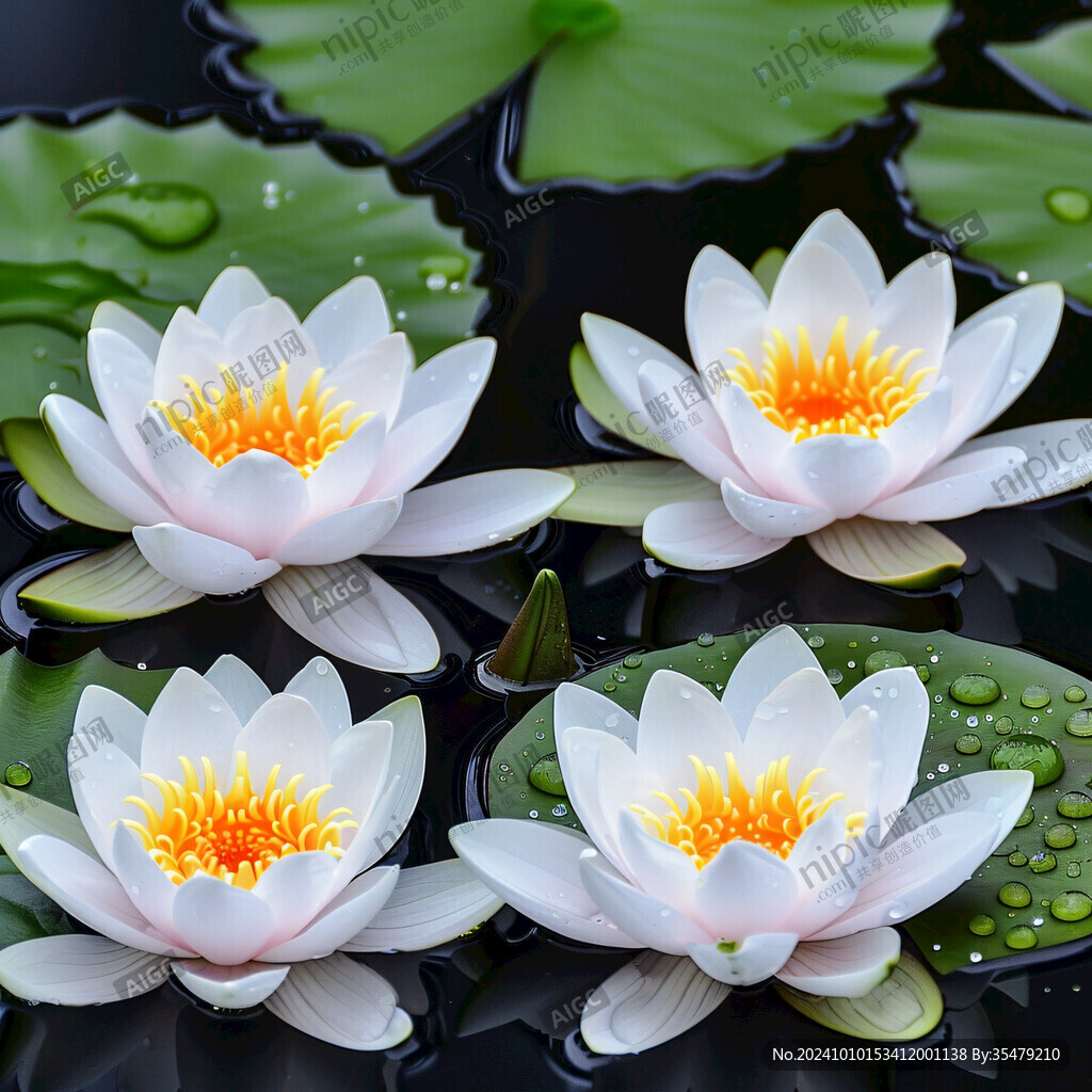 3d立体花卉荷花