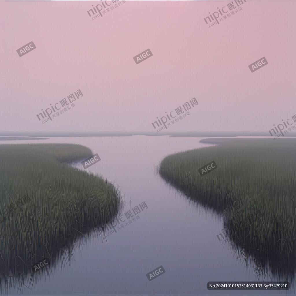 湿地背景画