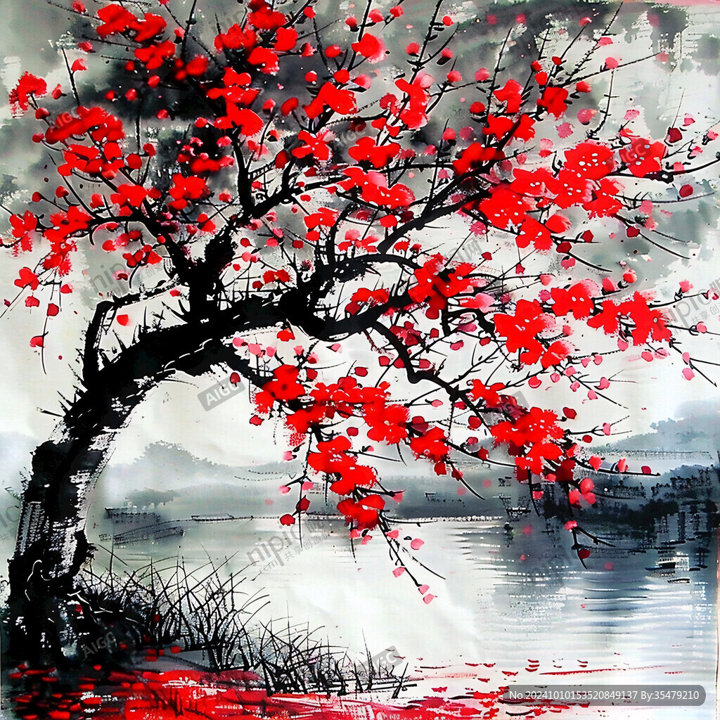 国画木棉花