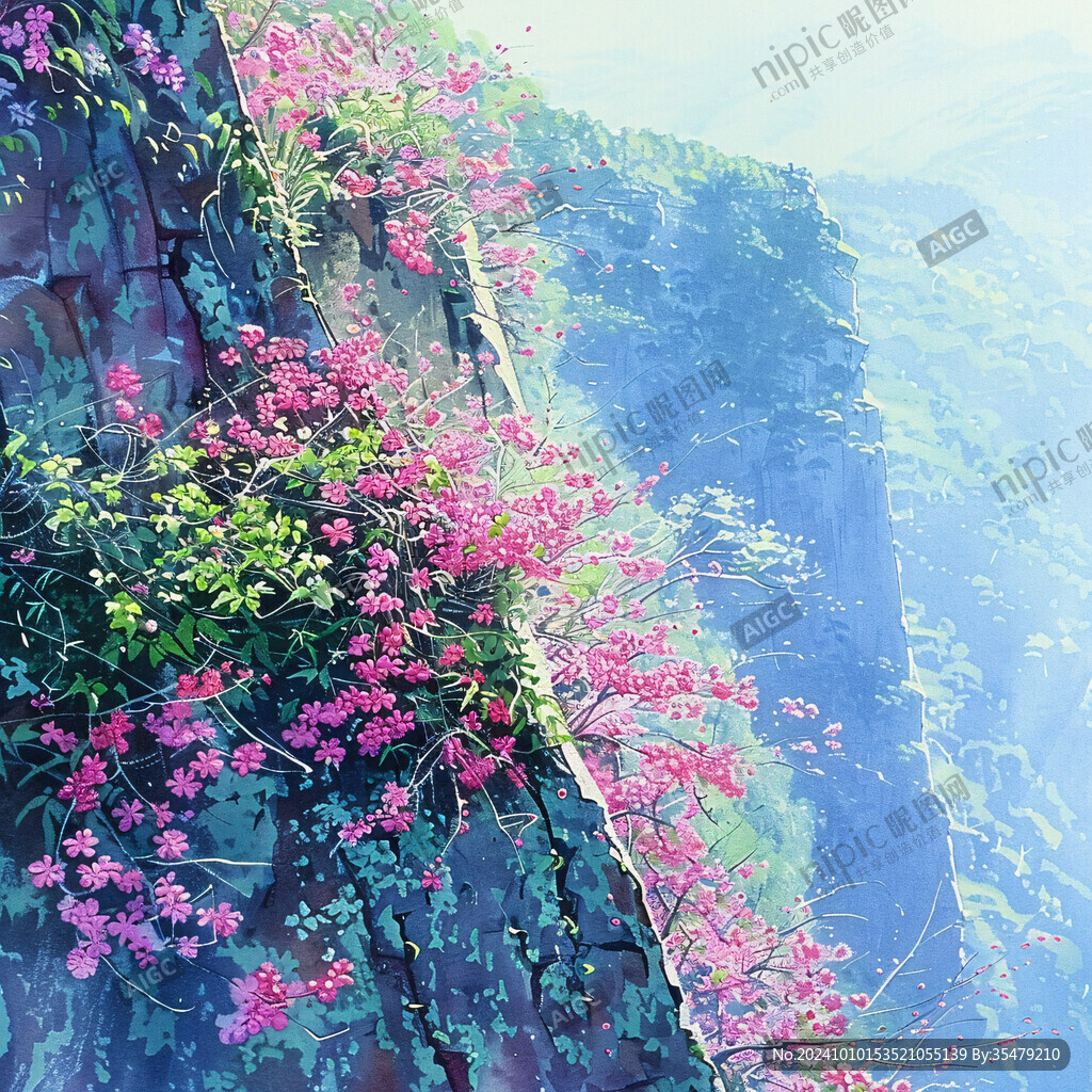 峭壁上的花