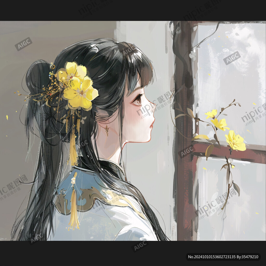 古装女孩插画