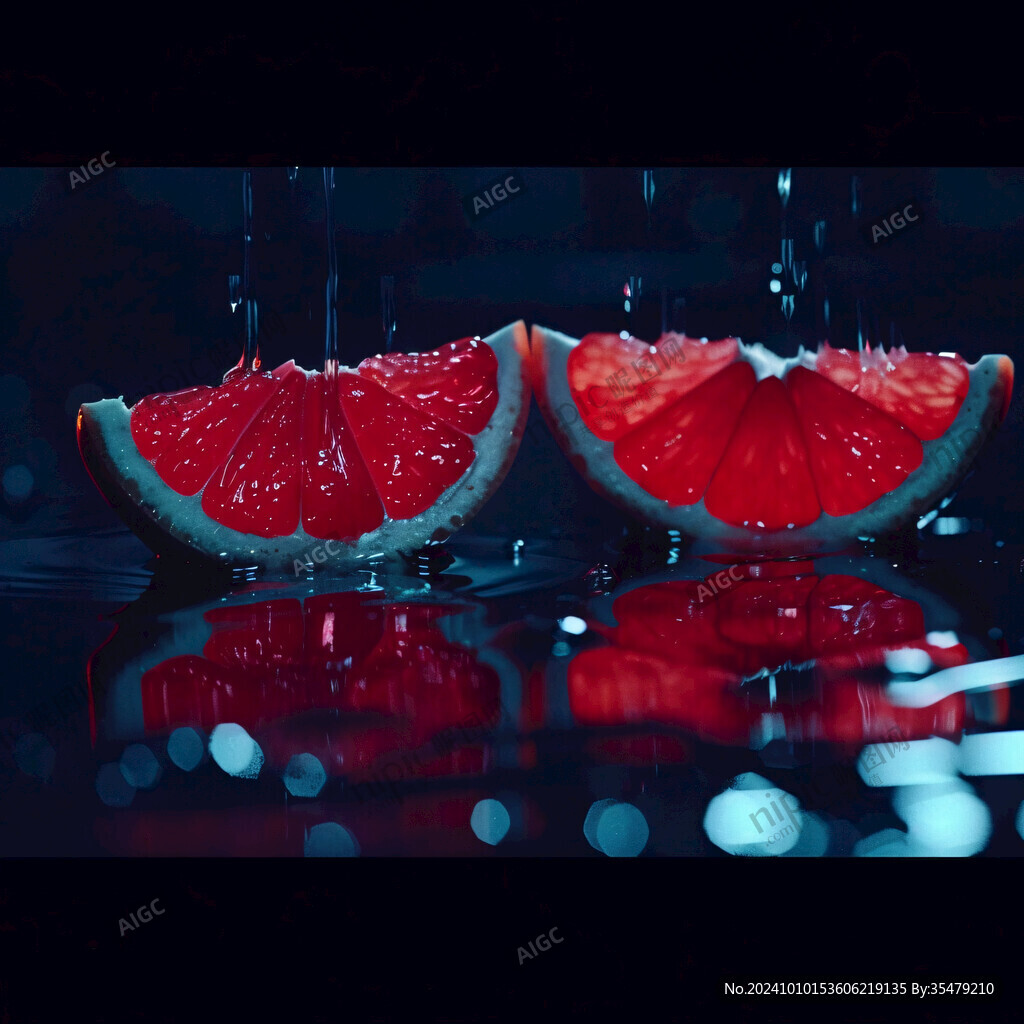 水果落水瞬间