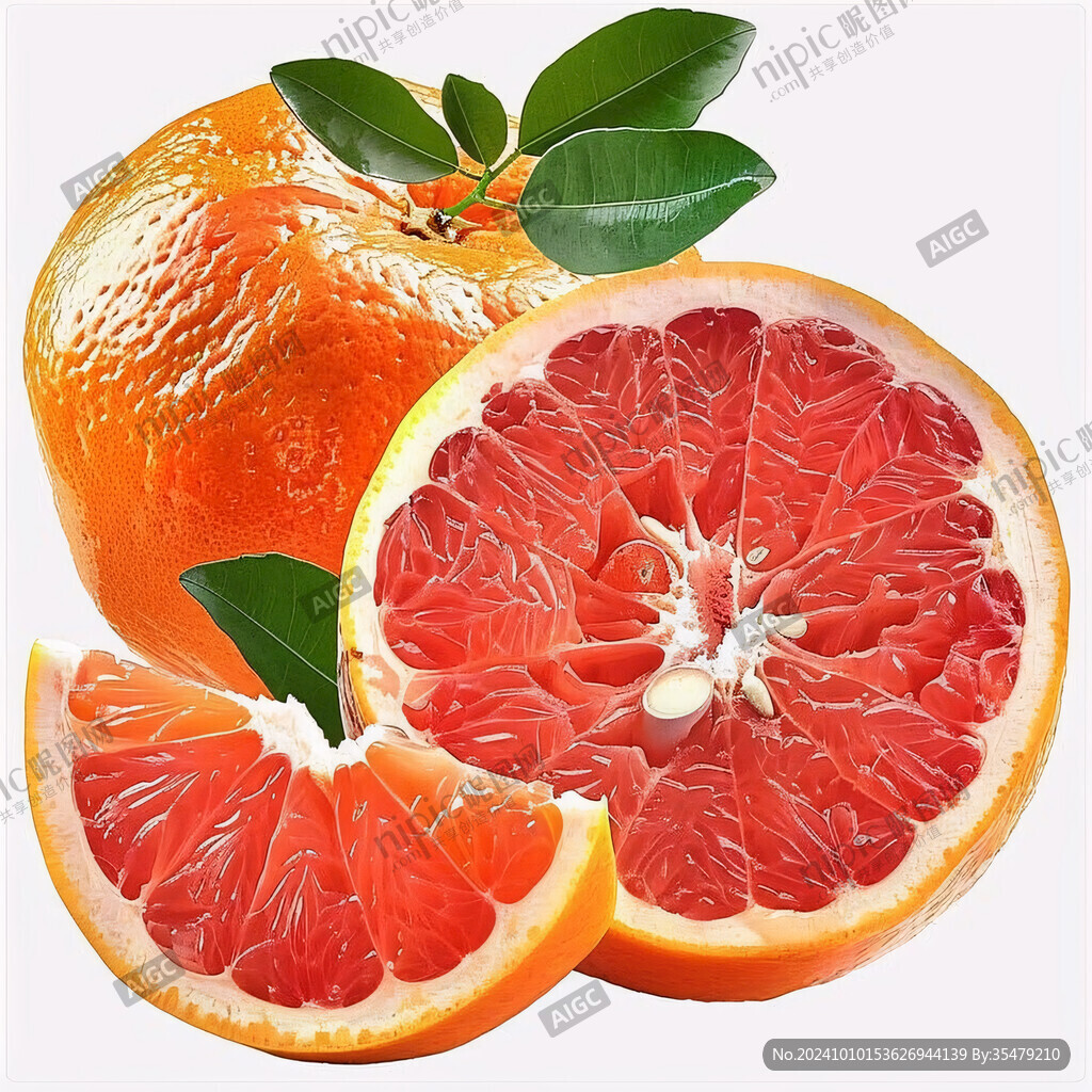 手绘红柚
