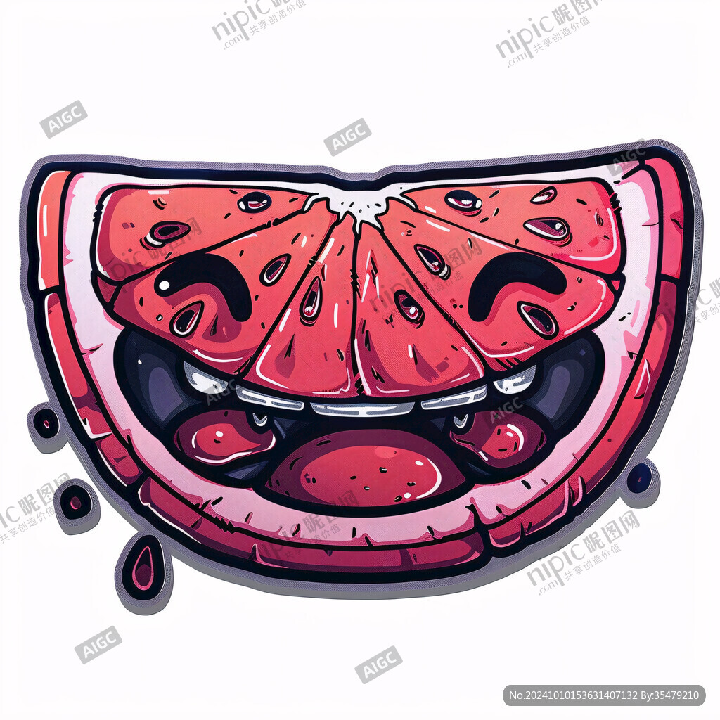 西瓜酱手绘插画