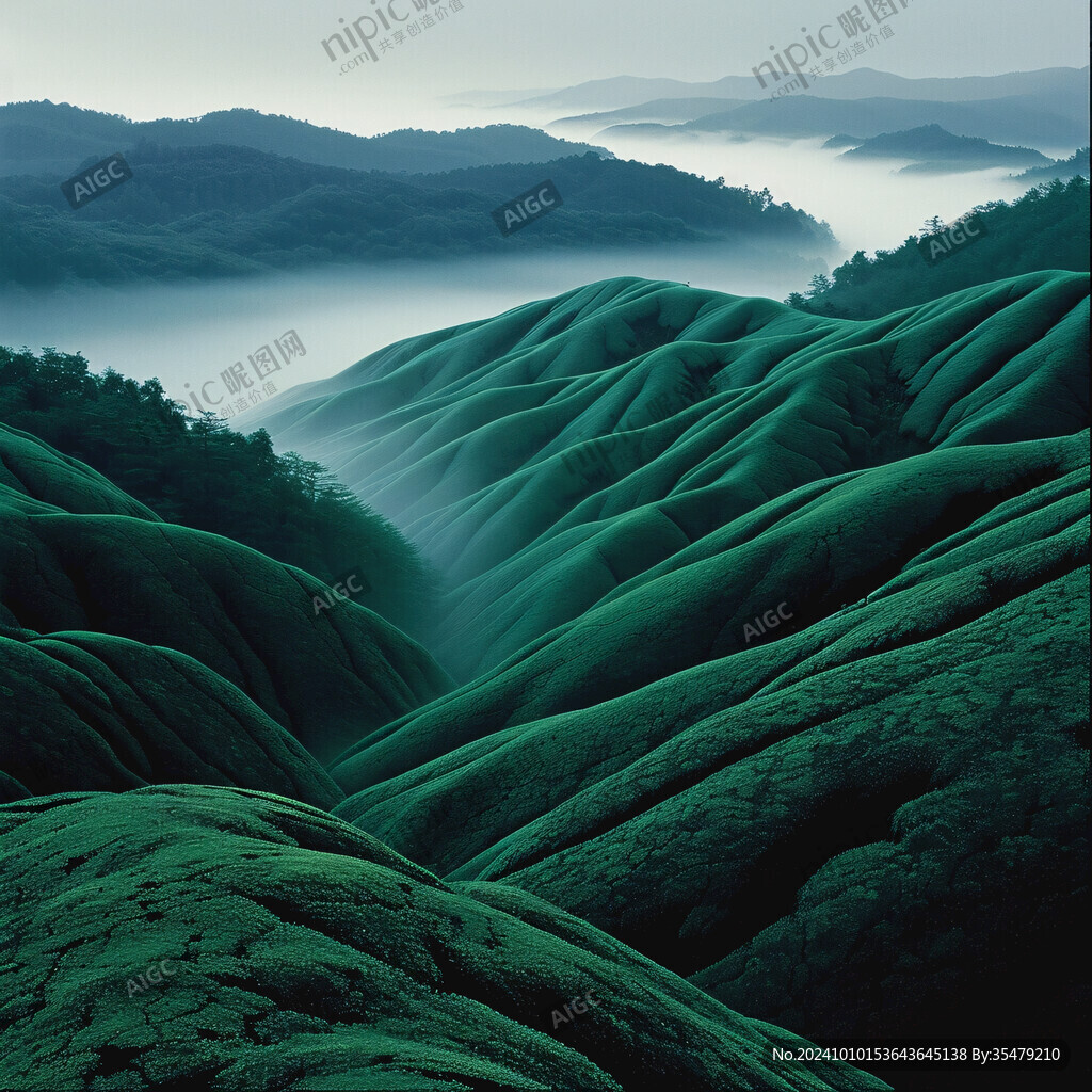 茶园风景装饰画