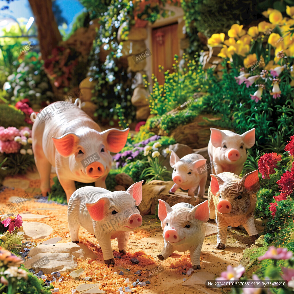 三只小猪场景