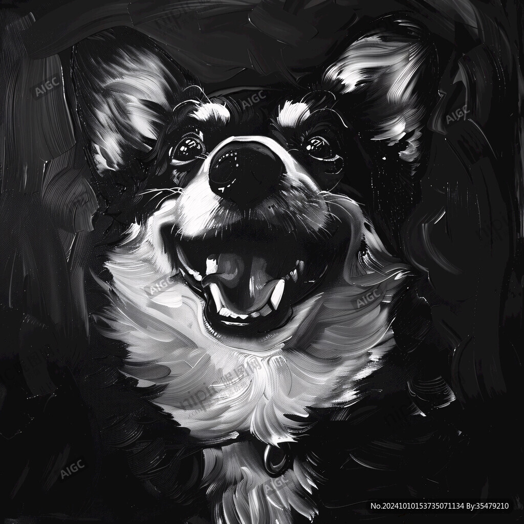 恶霸犬插画
