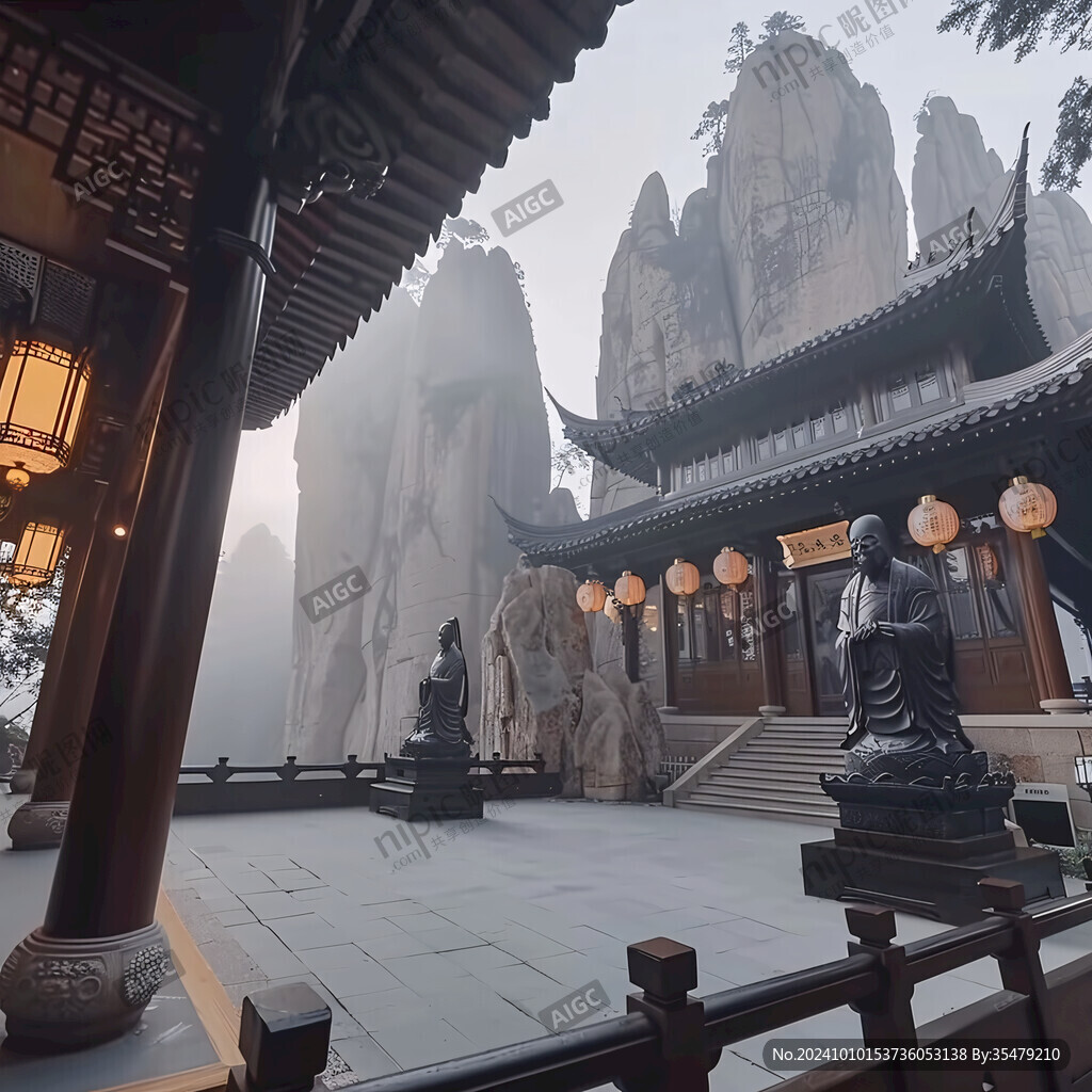 宏大寺庙场景