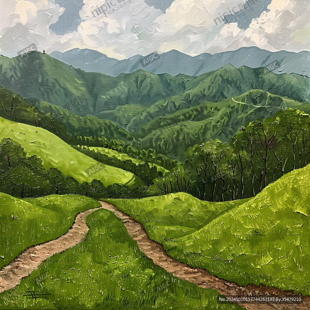 草原风光插画