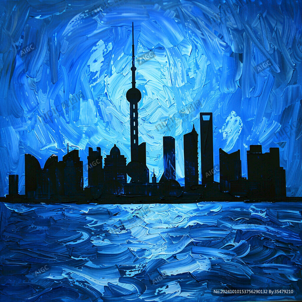 东方明珠油画