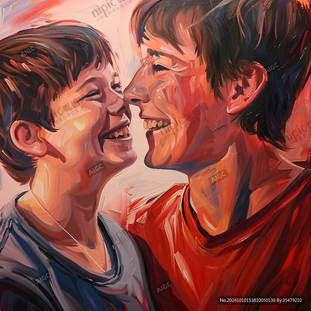 母子插画