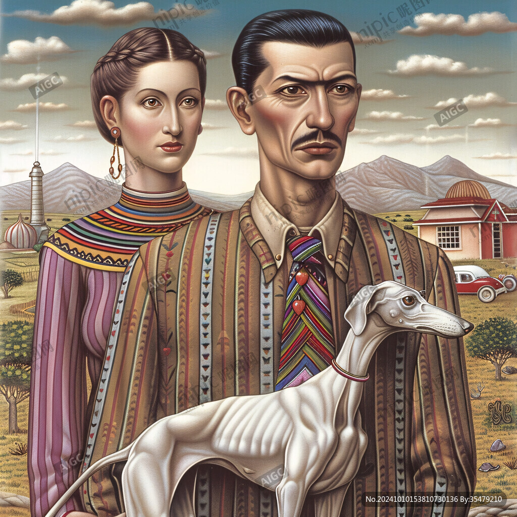 俄罗斯族人物情侣插画
