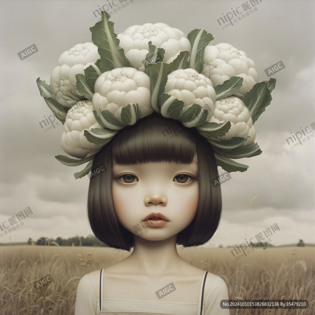 摘果实的陶瓷少女