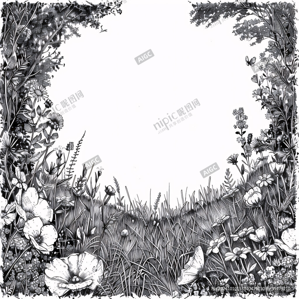 手绘植物背景