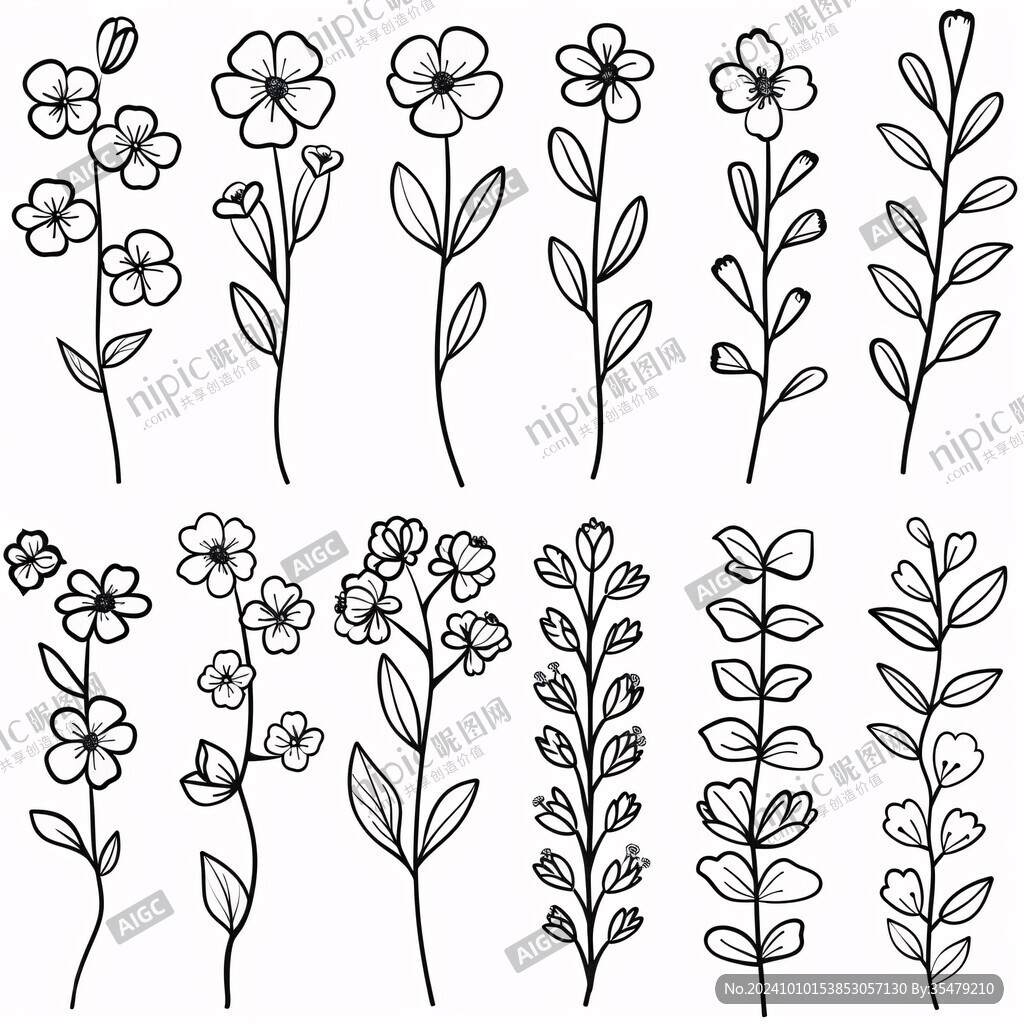 植物简笔插画
