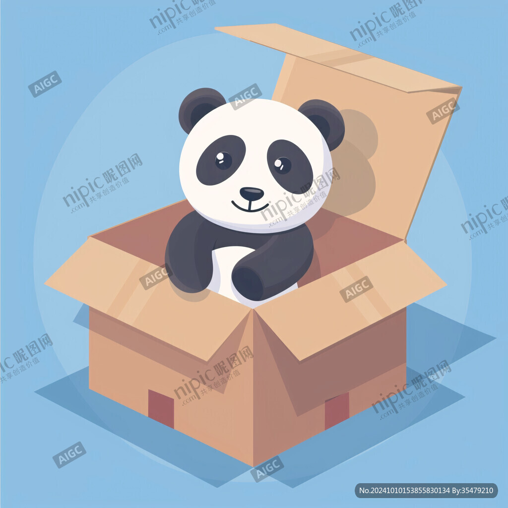 熊猫包装盒图案