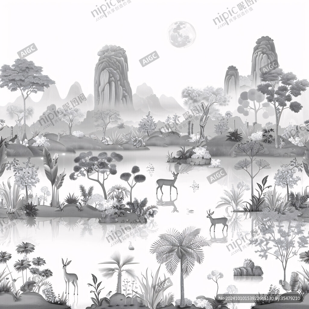 壁纸墙纸图案山水背景