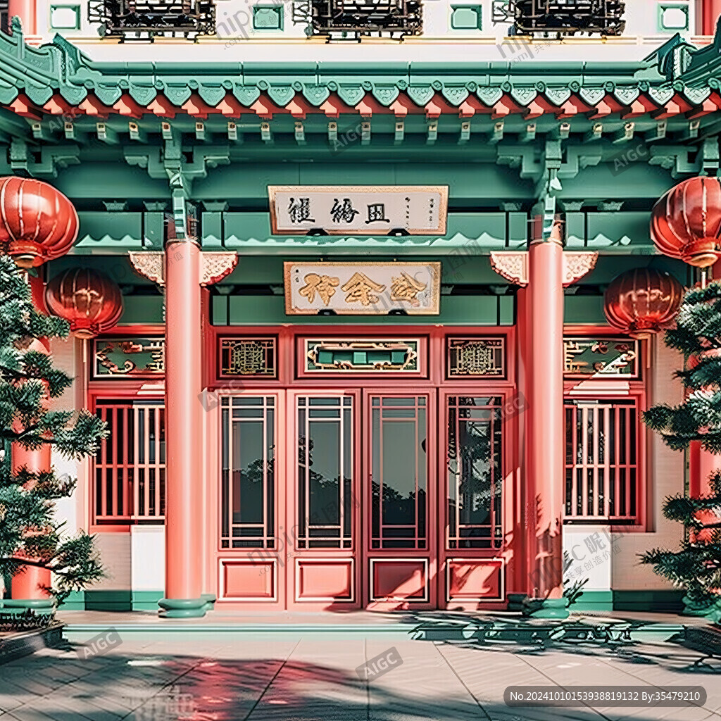 国潮宫廷建筑
