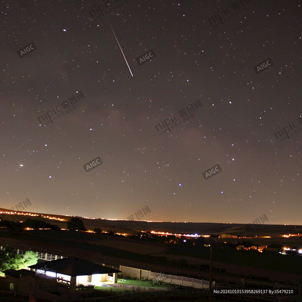 自贸区夜晚星空