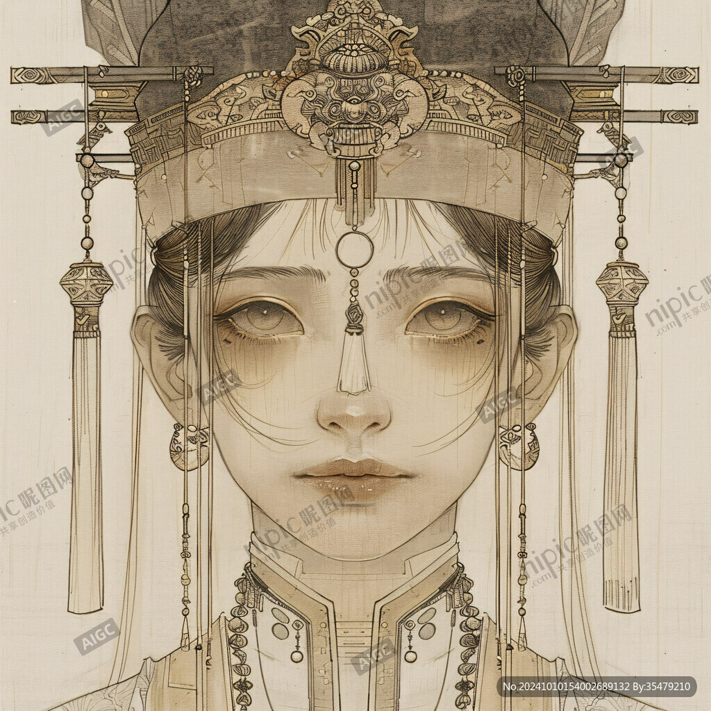 皇帝皇后插画