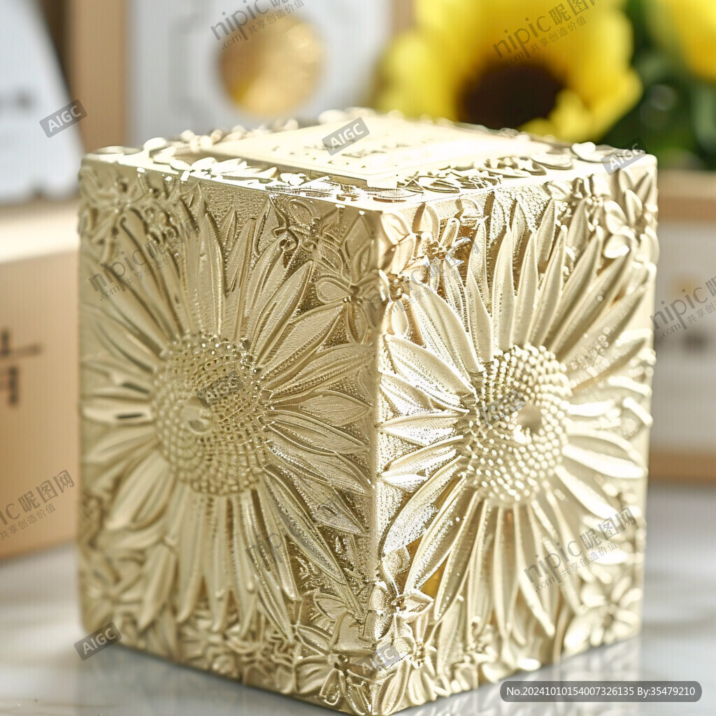 金色牙签盒