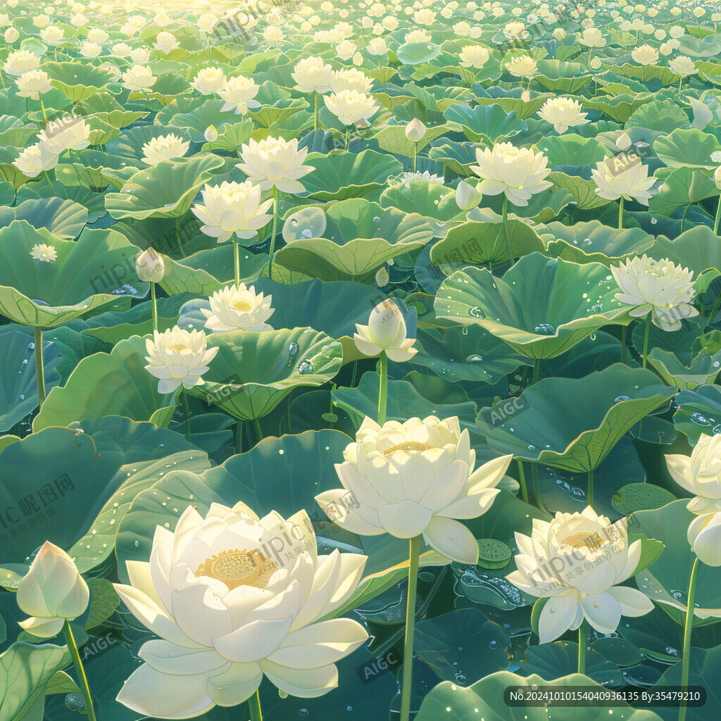 白莲荷花素材
