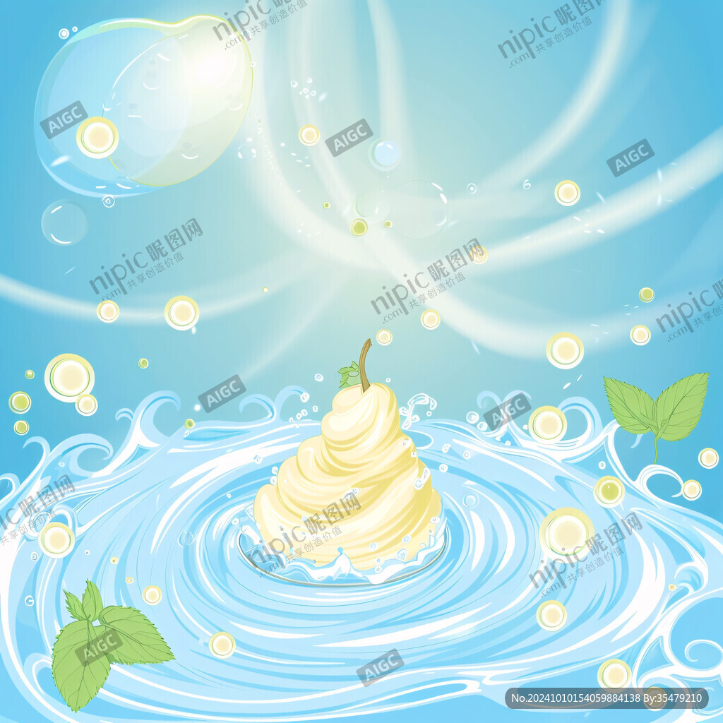 甜水面插画