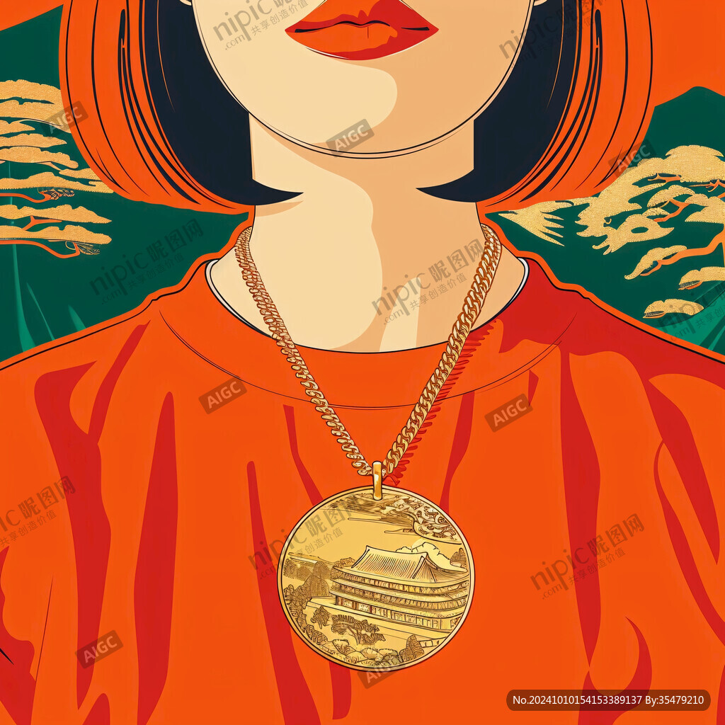 女性国潮插画