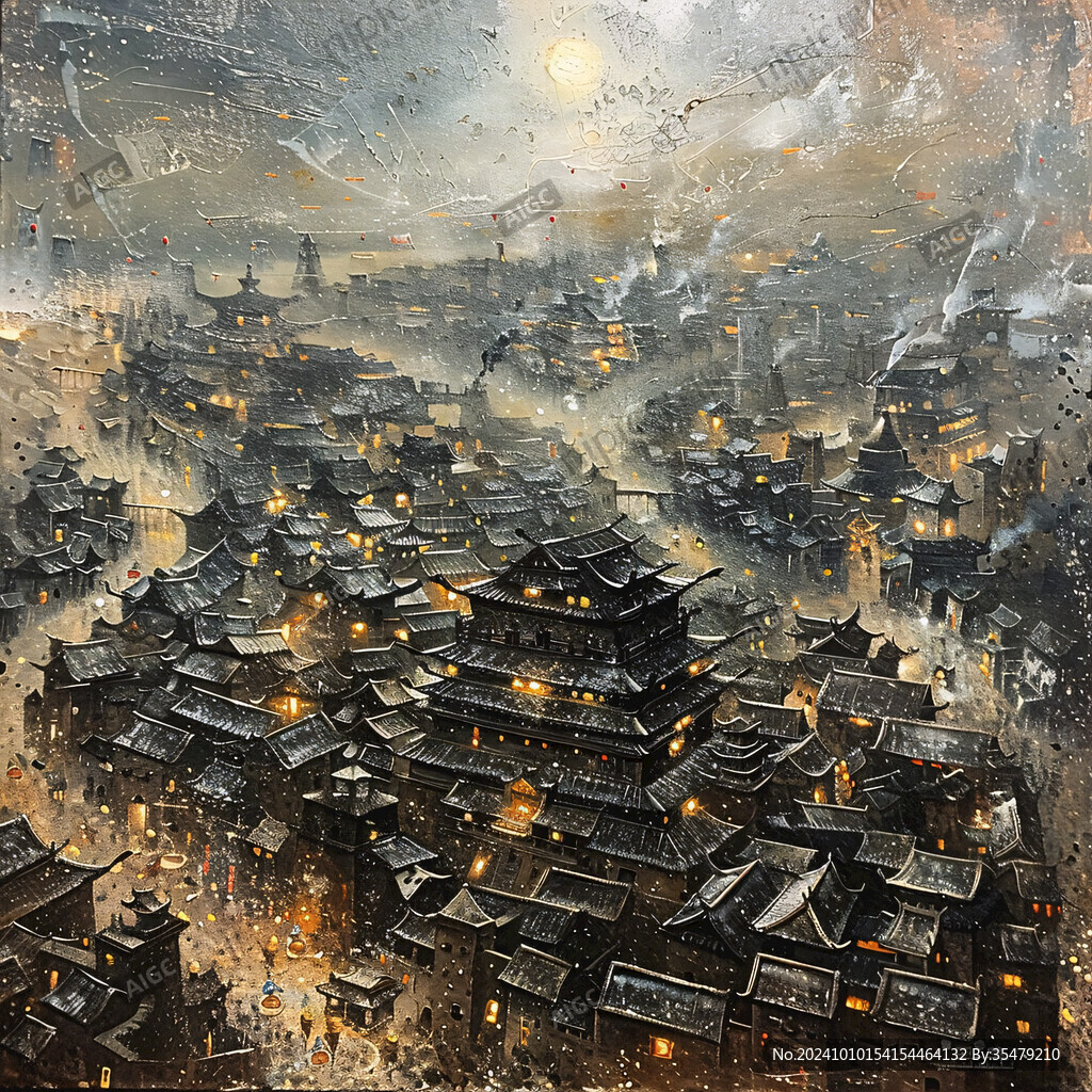 青岩古镇油画