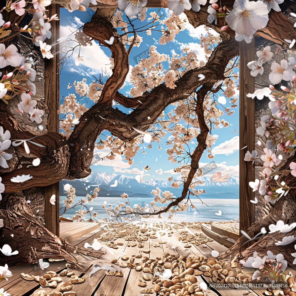 桃花树窗口