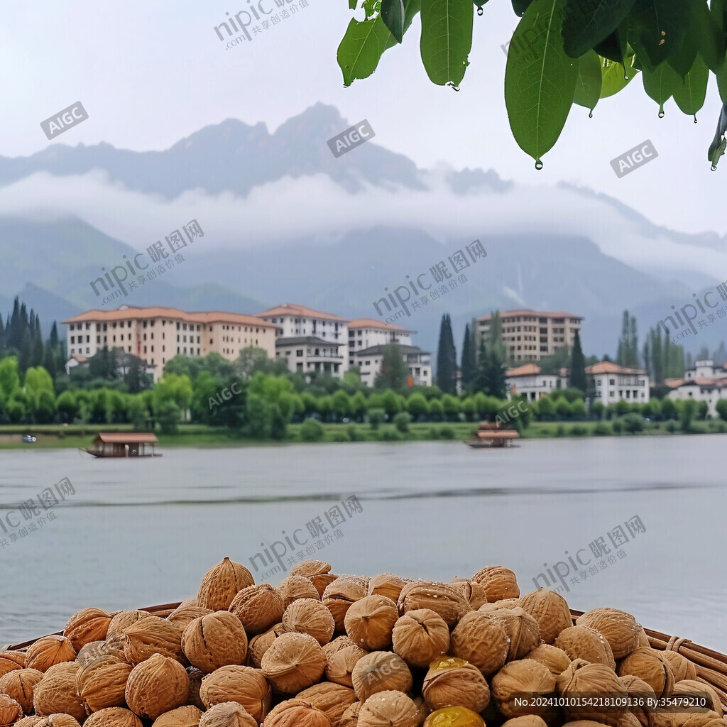 湖边别墅湖畔人家