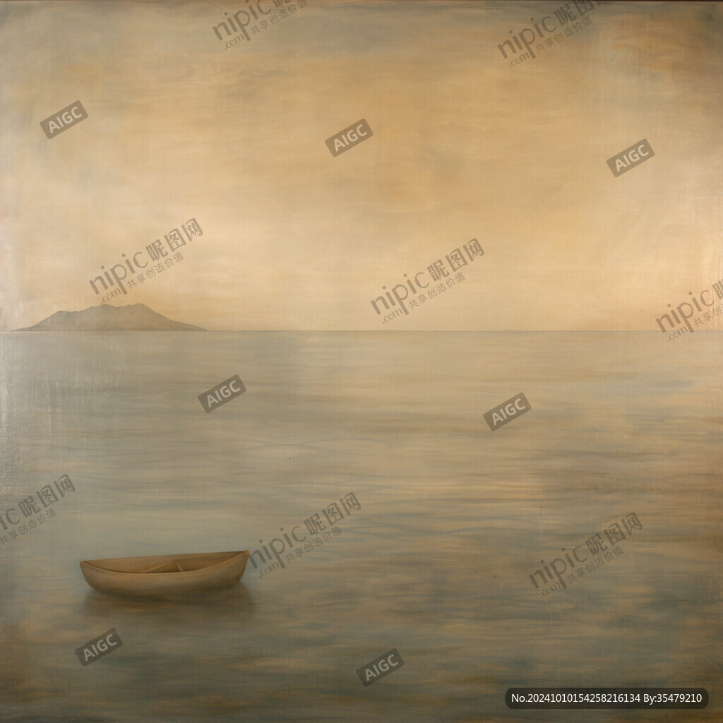 小船抽象画