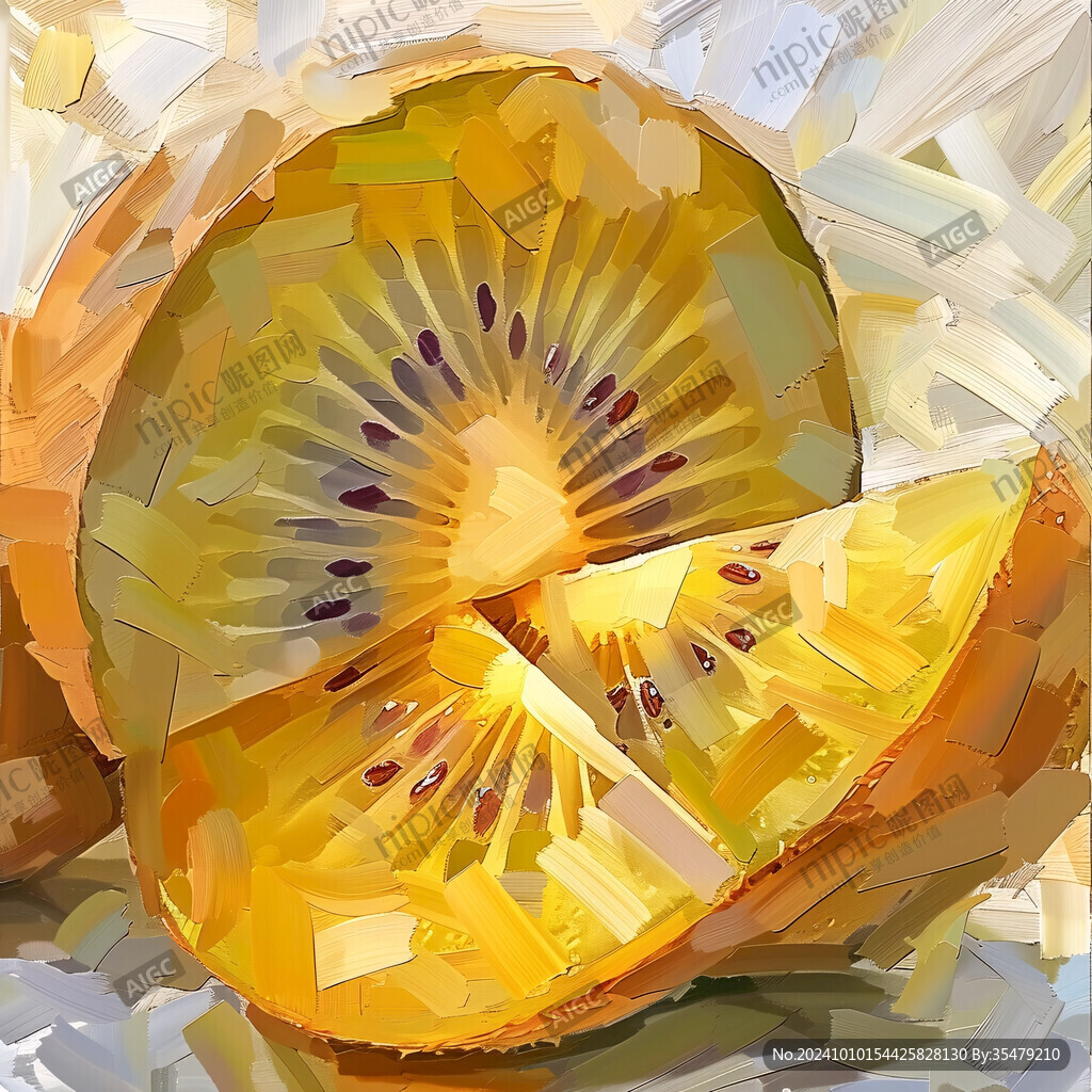 抽象几何水果插画