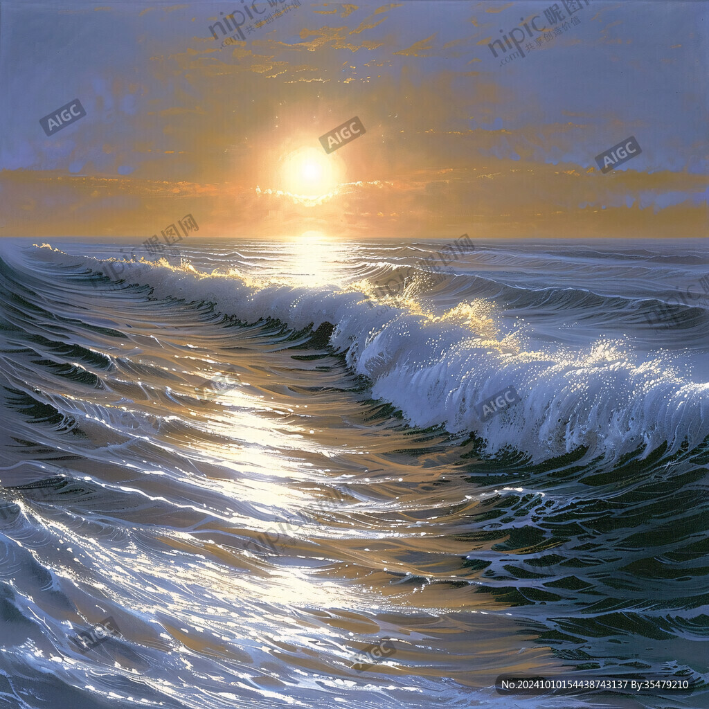 海洋海洋日出装饰画