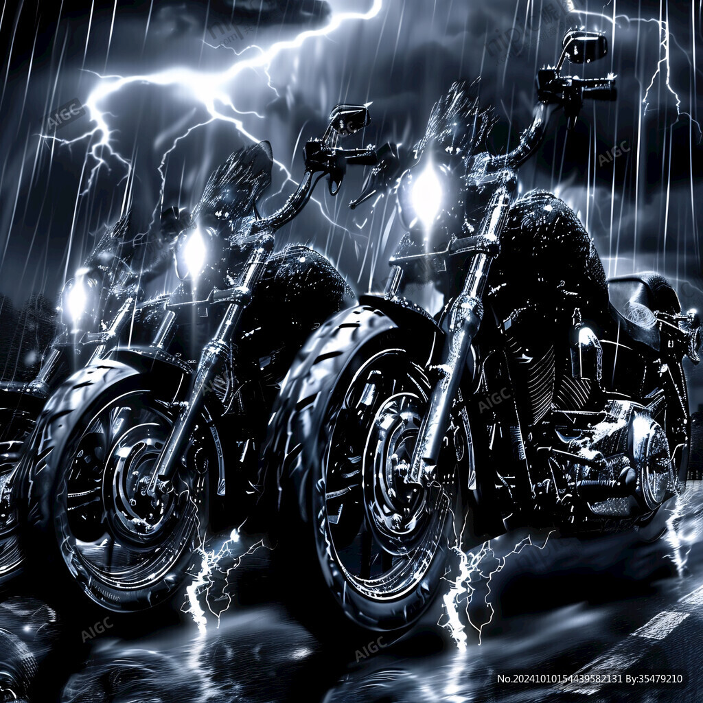 雨天摩托车