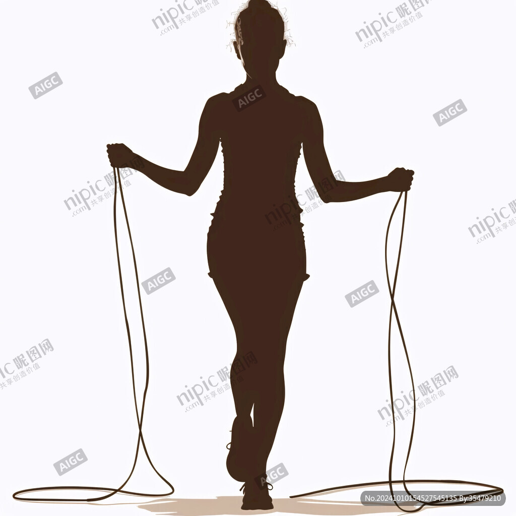 插画跳绳