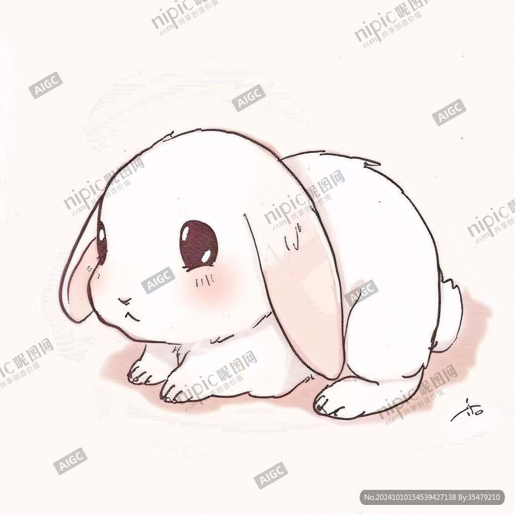 趴下趴着的兔
