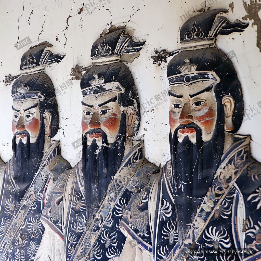 三官大帝雕塑