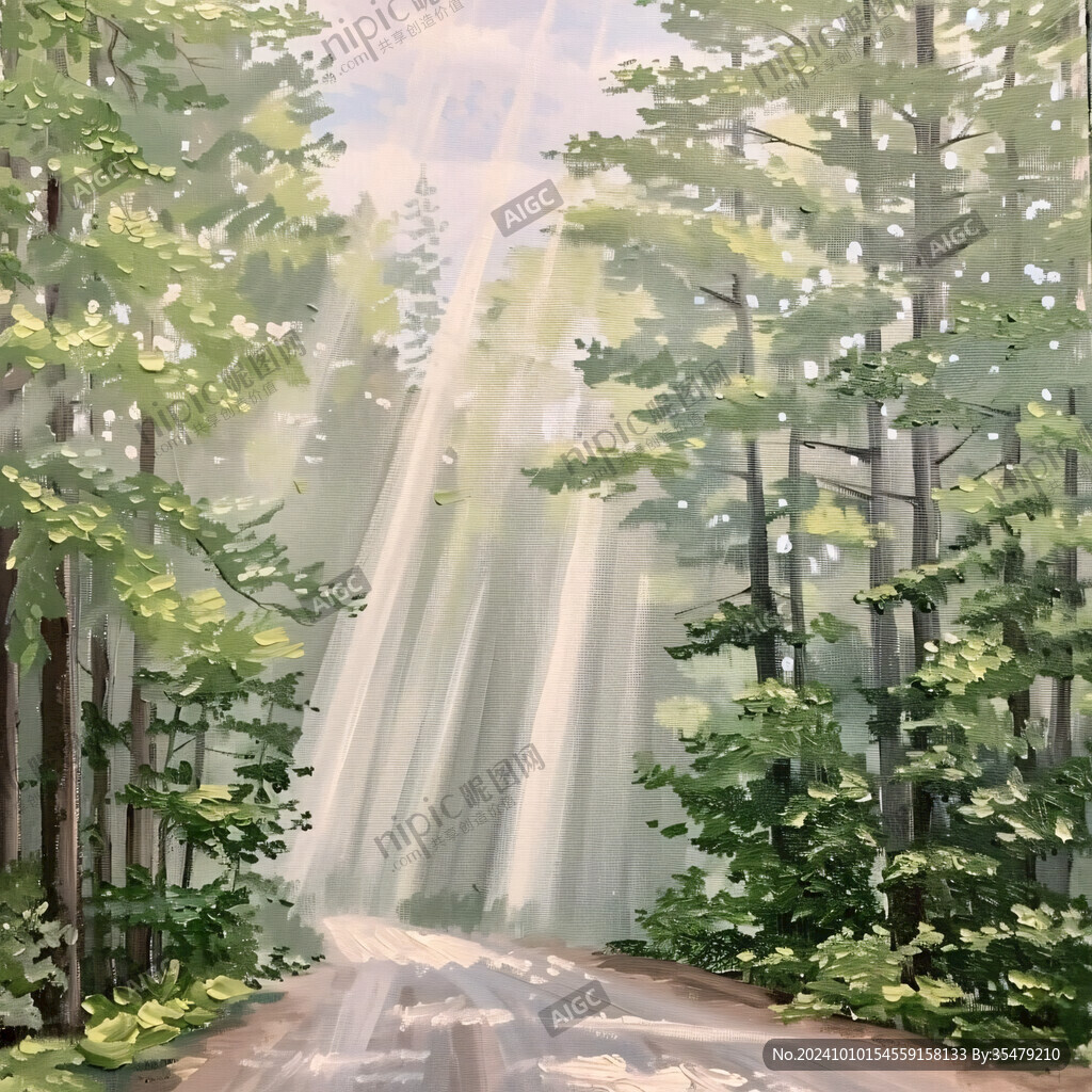 森林场景画