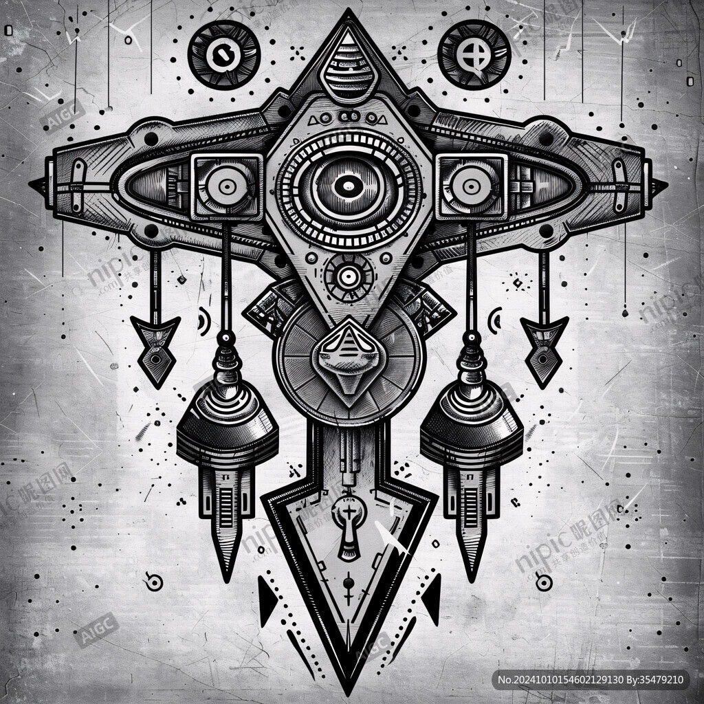 欧美科幻风游戏风图案
