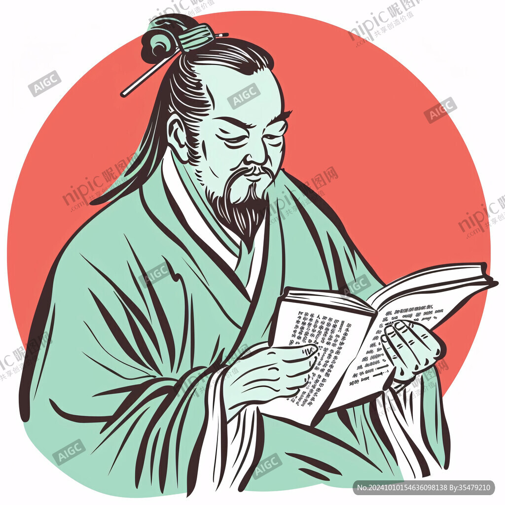 古代人物读书