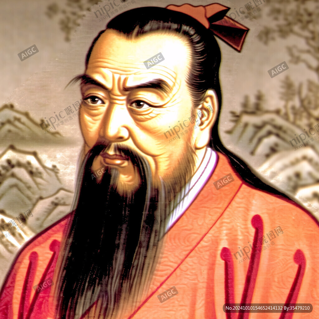 古代名人孙武挂画