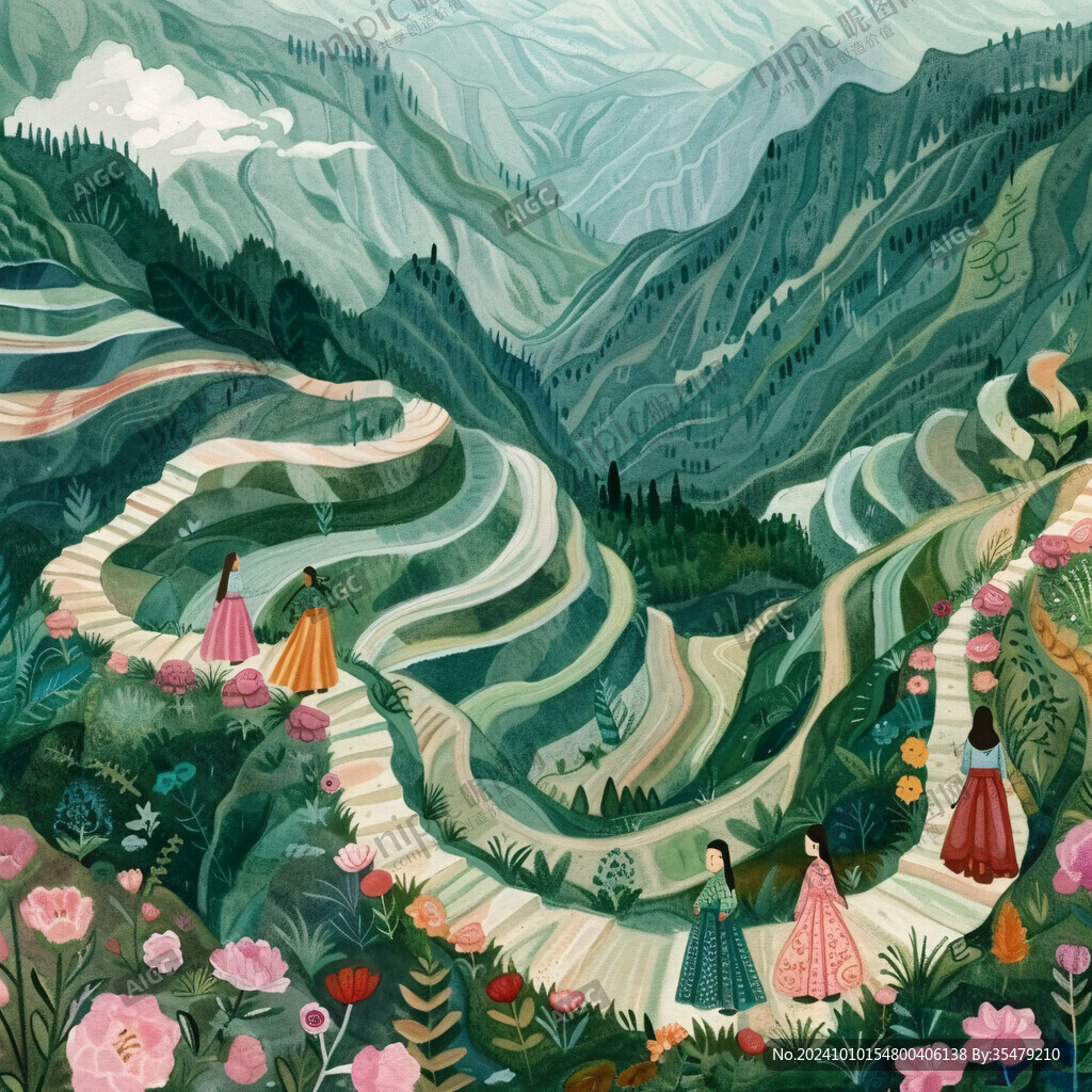 大自然插画包装插画