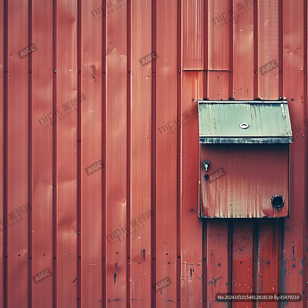 红色房屋墙面