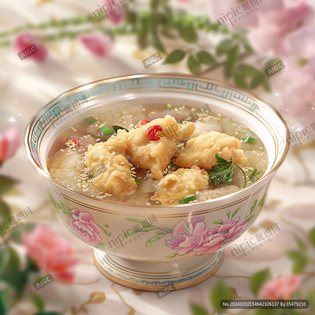 荠菜油条汤