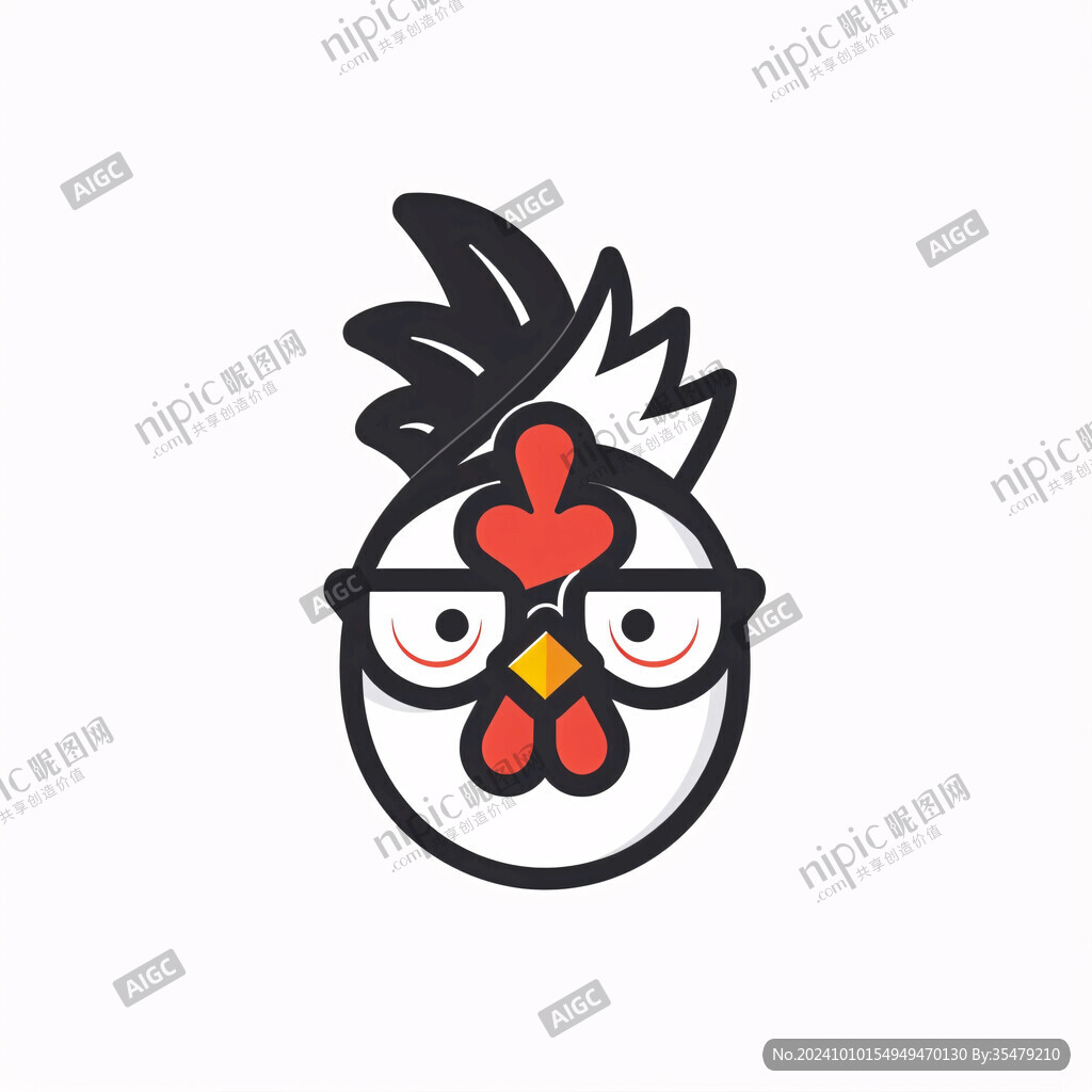 卡通鸡头logo