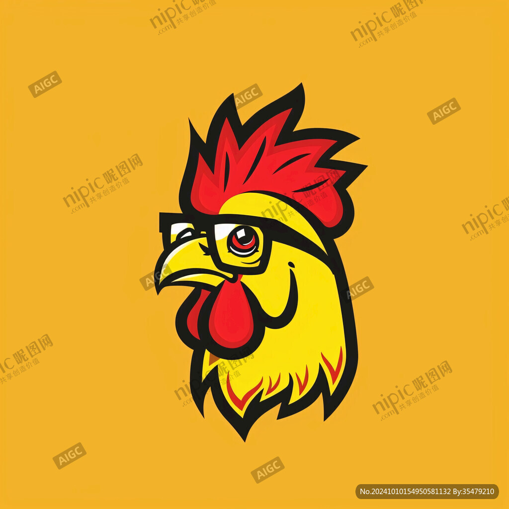 卡通鸡头logo