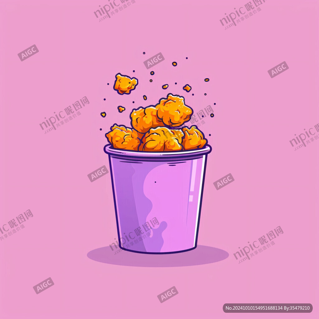 炸爆米花插画