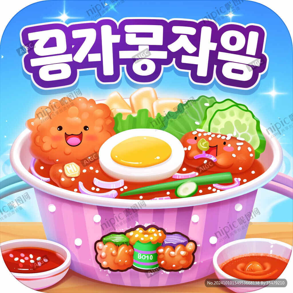 韩国泡面插画