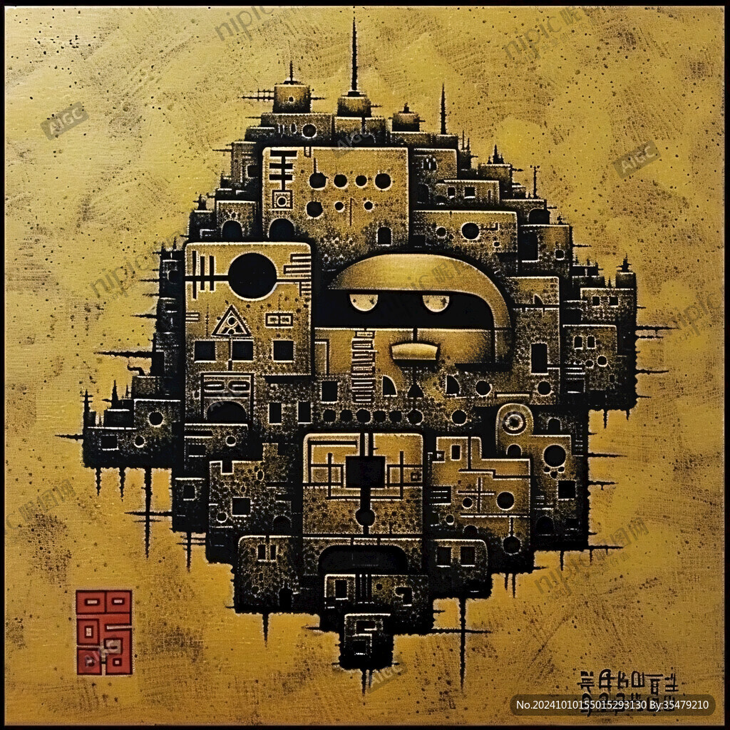 器械人头图案
